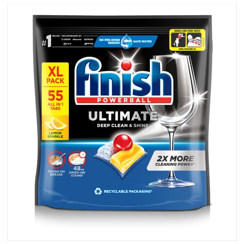 Finish Ultimate All In One Lemon Dishwasher Tablets 