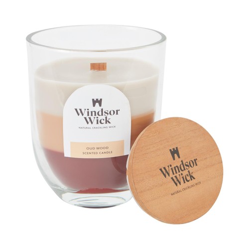 Home Style Windsor Wick Scented Candle Oud Wood