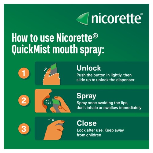 Nicorette Spearmint Quickmist Mouthspray Single 48g