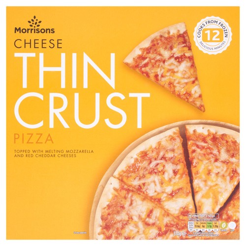 Morrisons thin crust cheese pizza