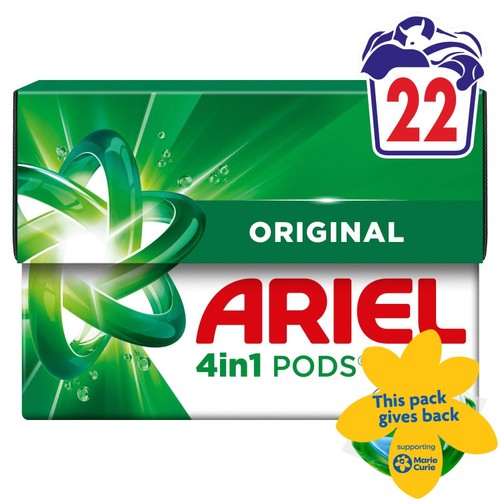Ariel Original 4-In-1 Pods Washing Liquid Capsules 22 Washes