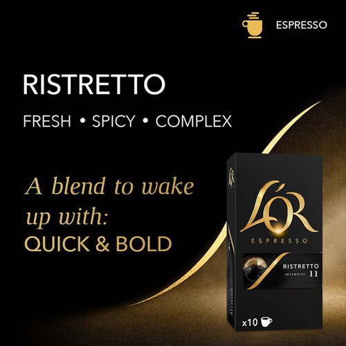 L'OR Espresso Ristretto Coffee Pods x10 Intensity 11