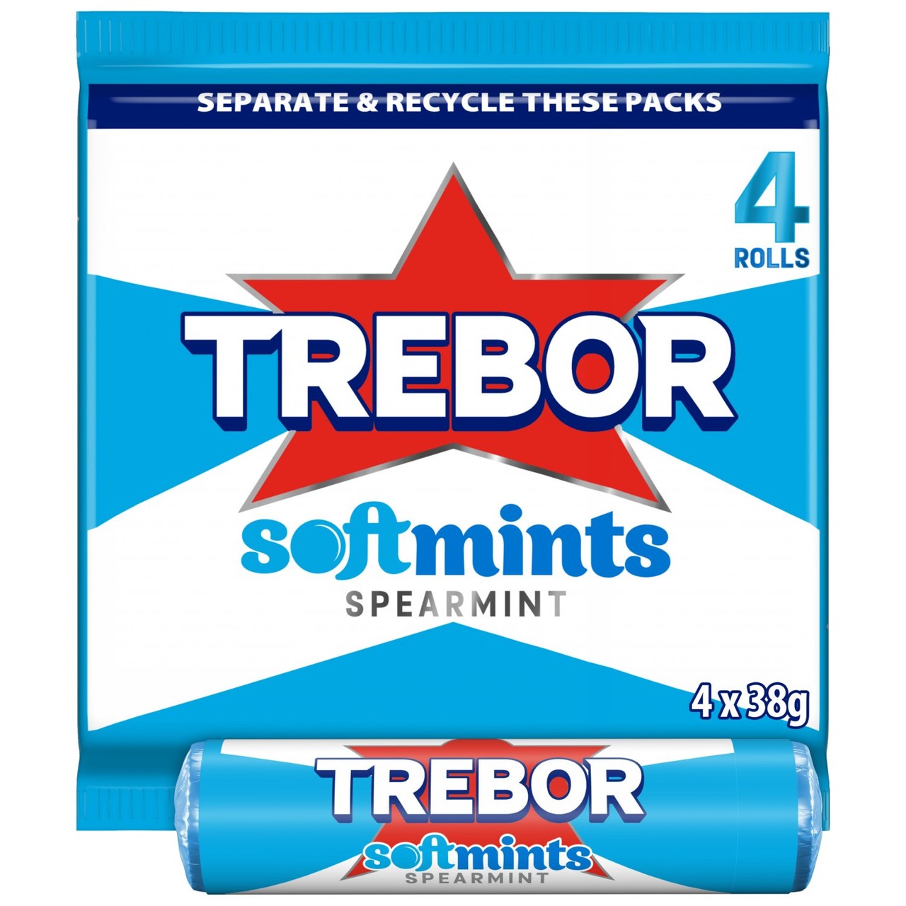 Trebor Softmints Spearmint 4 Rolls