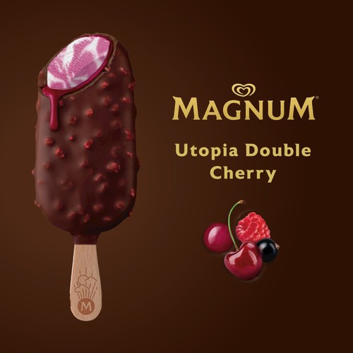 Magnum Utopia Double Cherry Ice Cream Sticks   3 x  85ml