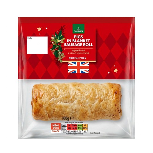 Morrisons Pigs in Blanket Sausage Roll  100g
