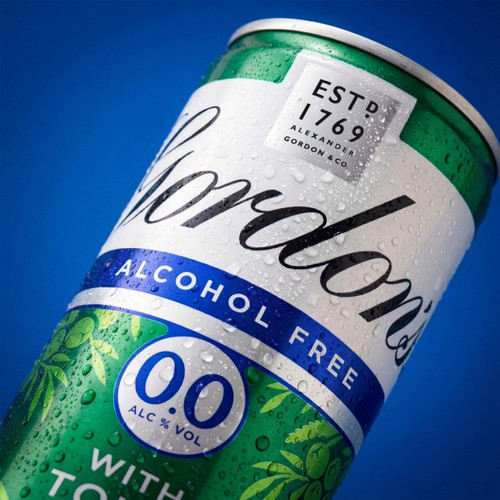 Gordon's Alcohol Free & Tonic With Lime 5% vol 4 x Ready to Drink Can
