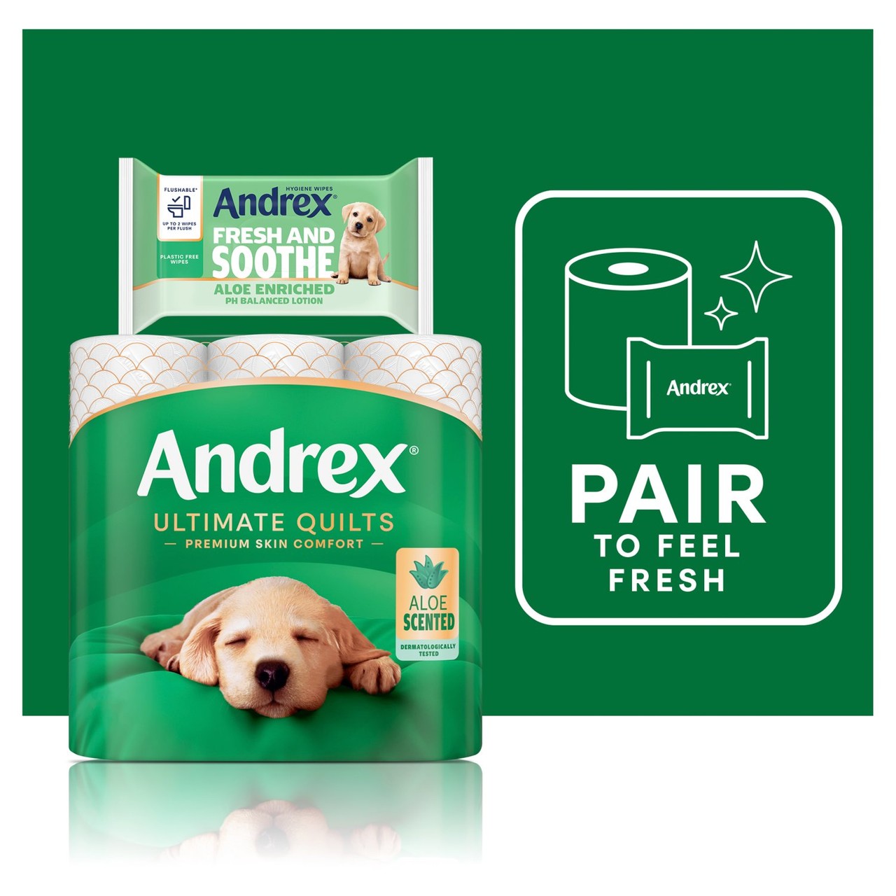 Andrex Ultimate Quilts Aloe Scented Toilet Roll 9 Rolls - Morrisons