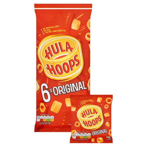 Hula Hoops Original Multipack Crisps 6 Pack