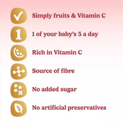 Cow & Gate Fruit Pouch Apple & Banana Baby Food 6+ Months