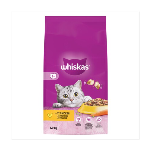 Whiskas 1+ Chicken Adult Dry Cat Food