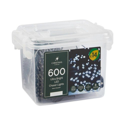 Morrisons 600 Cool White Led Chaser Lights