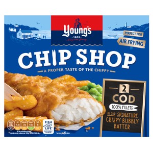 Young's Chip Shop 2 Extra Large Battered Cod Fillets Frozen