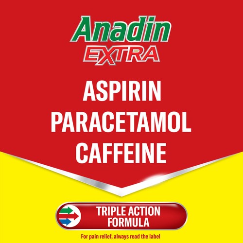 Anadin Extra Aspirin, Paracetamol, & Caffeine Caplets 16s