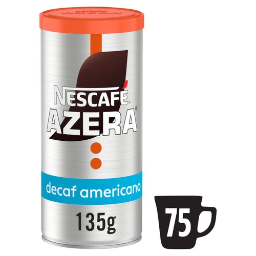 Nescafe Azera Decaf Americano Instant Coffee With Finely Ground Beans 135g