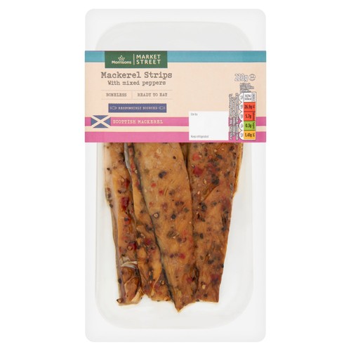 Morrisons mackerel strips with mixed pepper