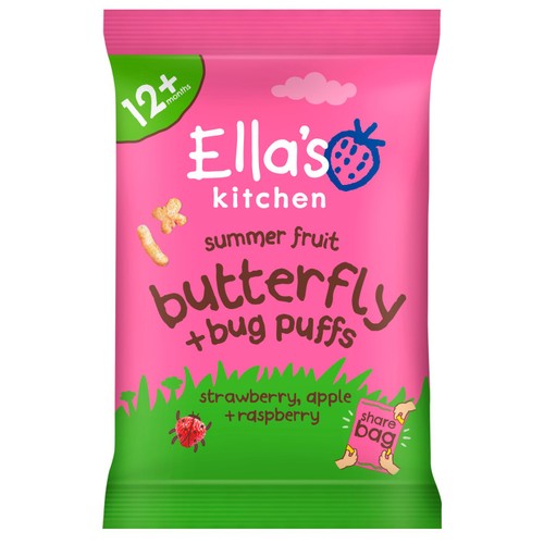 Ella's Kitchen butterfly bug puffs strawberry apple raspberry