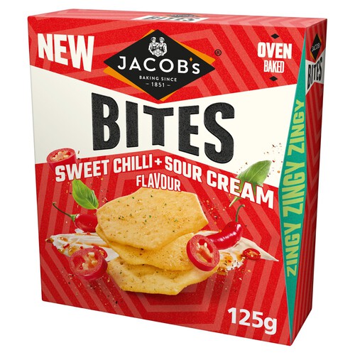 Jacob's Bites Sweet Chilli & Sour Cream Crackers 