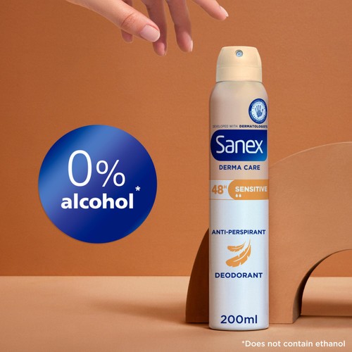 Sanex Derma Care Sensitive 48-Hour Antiperspirant Spray Deodorant 200ml