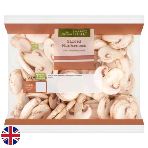Morrisons British Sliced Mushrooms 275g