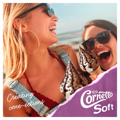 Cornetto Soft Cookies & Chocolate Ice Cream Cones 4 x 140ml