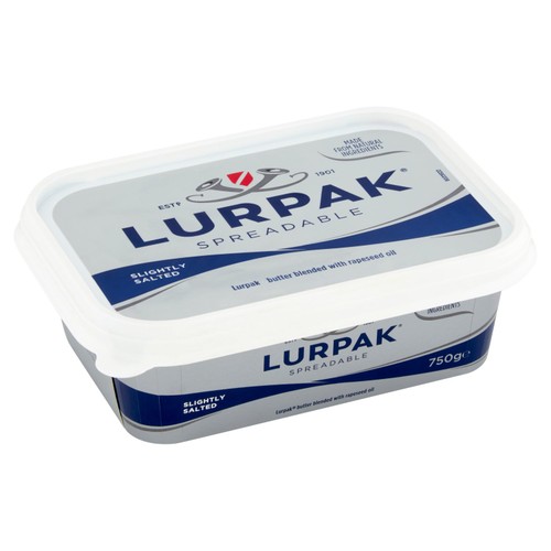 Lurpak Slightly Salted Spreadable Blend of Butter and Rapeseed Oil   750g