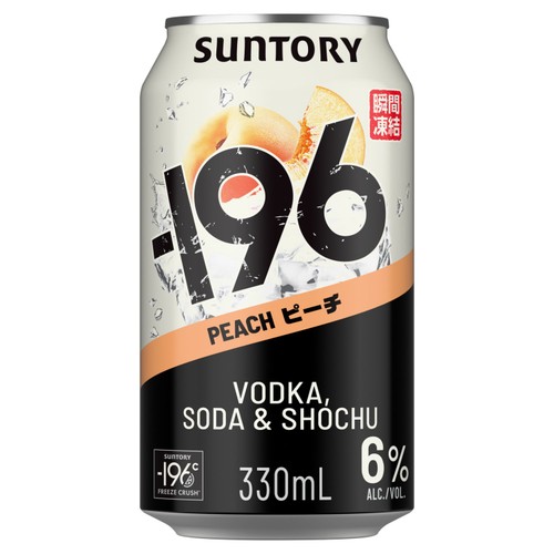 Suntory 196 Peach Vodka & Shochu 330ml0ml