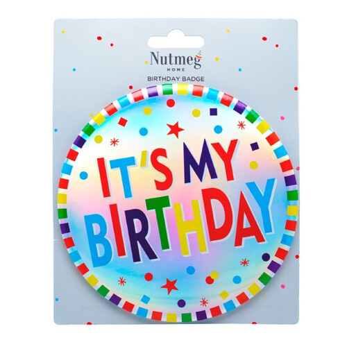 Nutmeg It's My Birthday Giant Badge