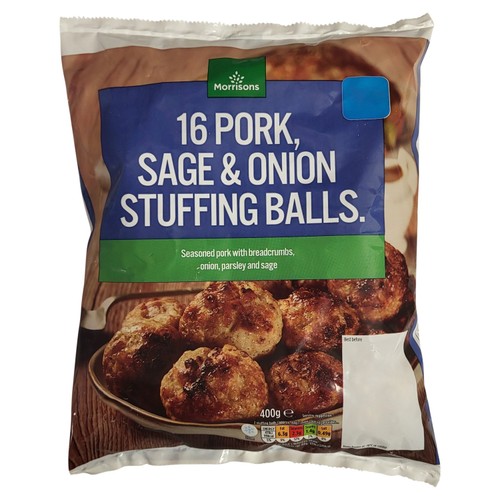 Morrisons 16 Pork, Sage & Onion Stuffing Balls 400g