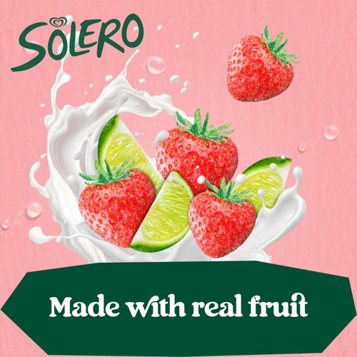 Solero Strawberry Twist Ice Cream Sticks 3 x 90ml