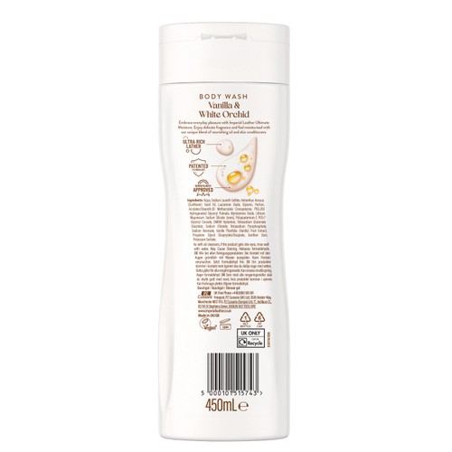 Imperial Leather Ultimate Moisture Vanilla & White Orchid Body Wash 450ml