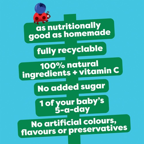 Heinz Apple & Blueberry Puree 6 Months Plus 100g