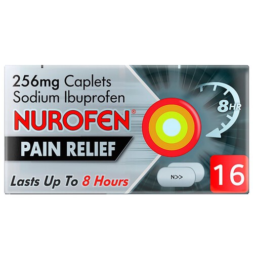 Nurofen Pain Relief 256mg Caplets Ibuprofen