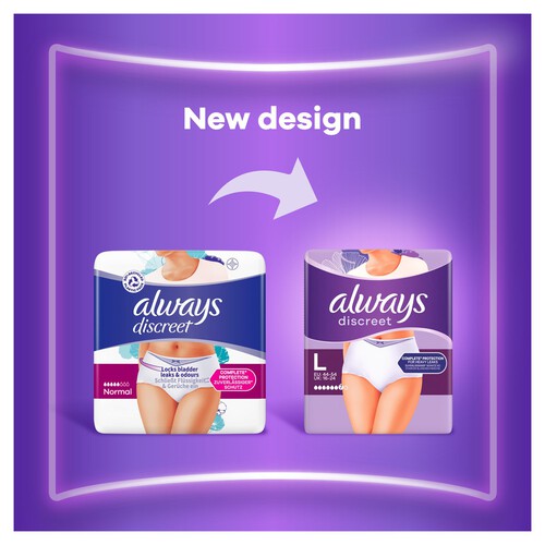 Always Discreet Underwear Incontinence Pants Plus M 9 pack