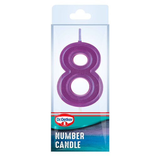 Dr. Oetker Number 8 Candle