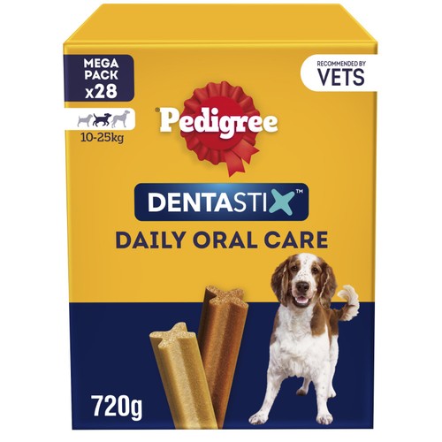 Pedigree Dentastix Daily Adult Medium Dog Treats 28 x Dental Sticks