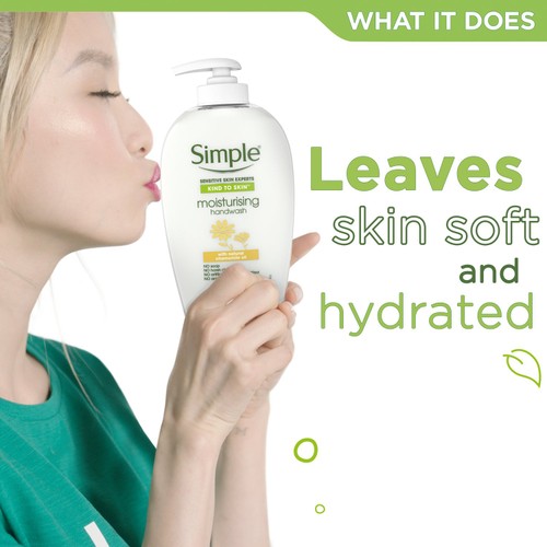Simple Moisturising Hand Wash With Chamomile Oil  250ml