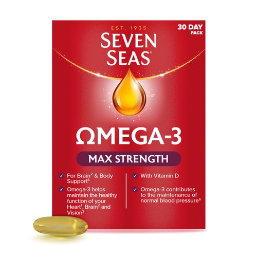 Seven Seas Omega-3 Fish Oil Max Strength with Vitamin D Capsules