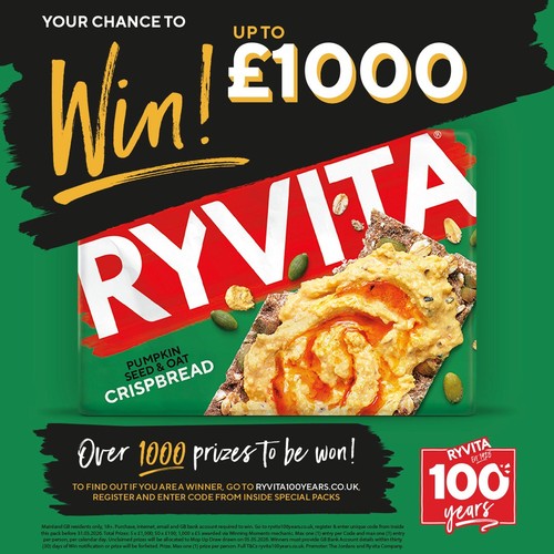 Ryvita Crispbread Pumpkin Seed & Oat Crackers 