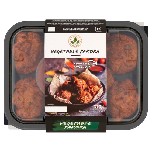 PK Foods Glasgow Ltd p k foods vegetable pakora with tomato and chilli dip 370g