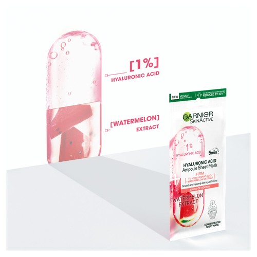 Garnier Hyaluronic Acid Ampoule Sheet Mask Watermelon 