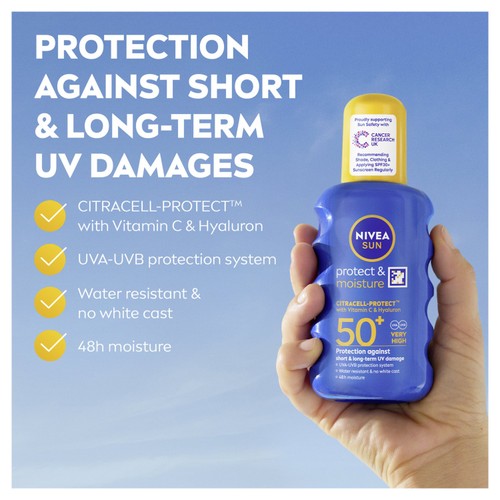 NIVEA SUN Protect & Moisture 50+ Sun Spray