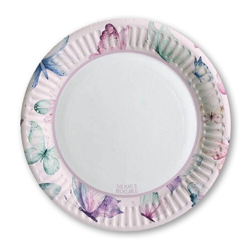 Nutmeg Home Botanical Butterfly Plates