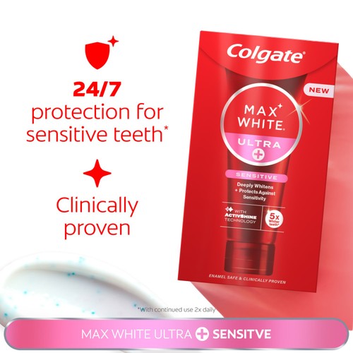 Colgate Max White Ultra Plus Sensitive Teeth Whitening Toothpaste
