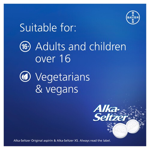 Alka-Seltzer Original Aspirin Pain Relief Soluble Tablets