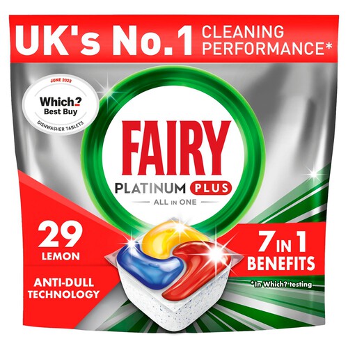 Fairy Platinum Plus Dishwasher Tablets Lemon