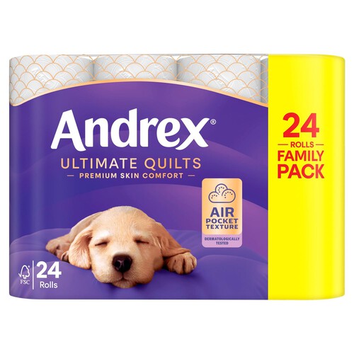 Andrex Ultimate Quilts Toilet Tissue 24 Rolls