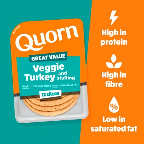 Quorn Deli Turkey & Sage Slices 