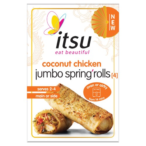 Itsu Coconut Chicken Jumbo Spring Rolls 4Pk 300G
