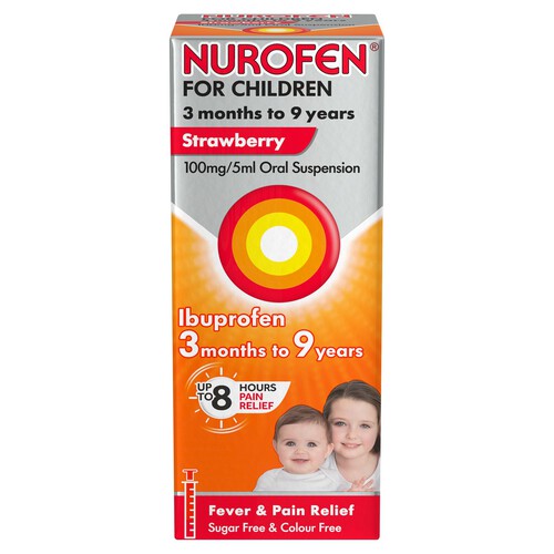 Nurofen for Children Strawberry Oral Suspension 3mths to 9yrs