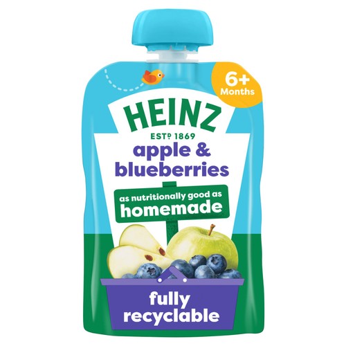 Heinz Apple & Blueberry Puree 6 Months Plus 100g